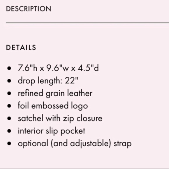 Kate Spade 2 piece Baja Rose Satchel/crossbody and wallet with silver chain - Picture 10 of 10